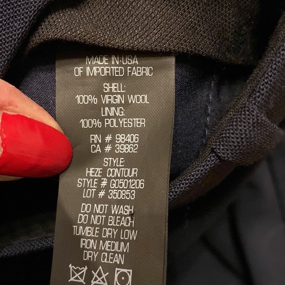 Theory Heze Contour 100% virgin Wool navy blue cropped cuffed hem light pants 10 - Picture 7 of 11